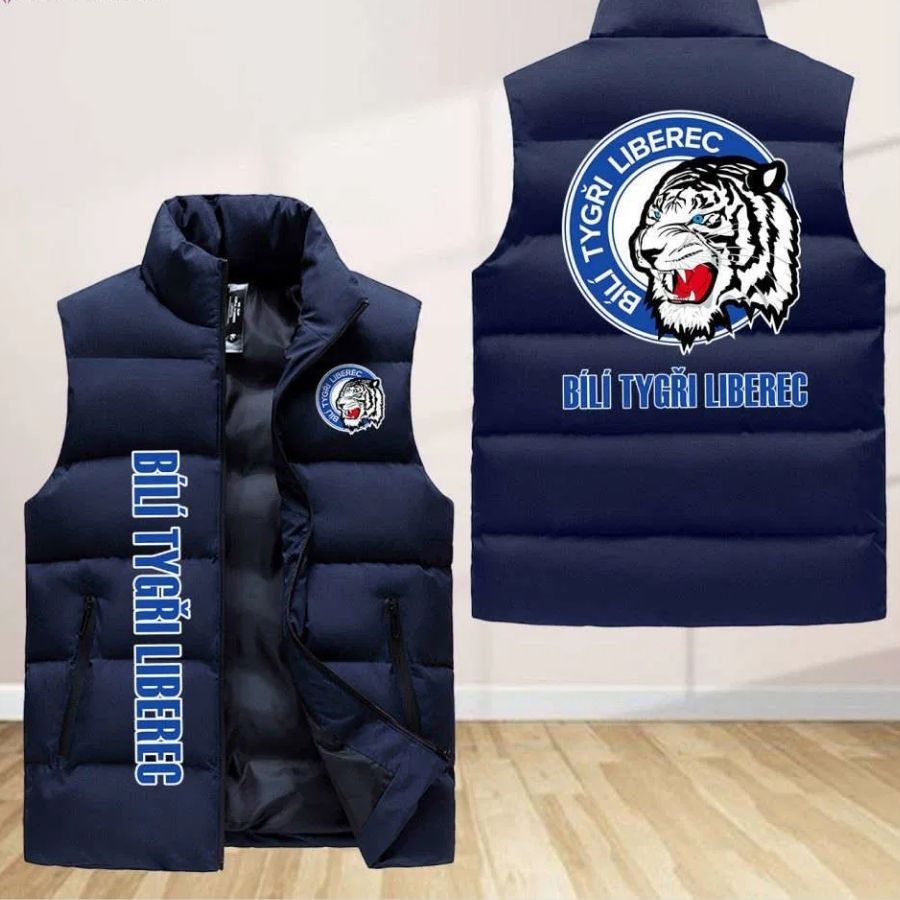 Hc Bili Tygri Liberec Sleeveless Puffer Jacket Custom For Fans Gifts
