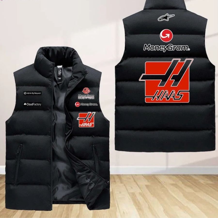 Haas Gifts Team Sleeveless Puffer Jacket Custom For Fans Gifts