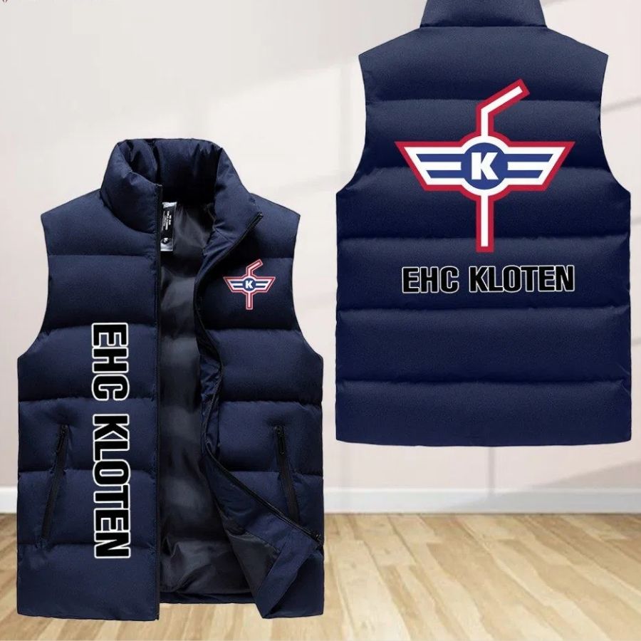 Ehc Kloten Sleeveless Puffer Jacket Custom For Fans Gifts