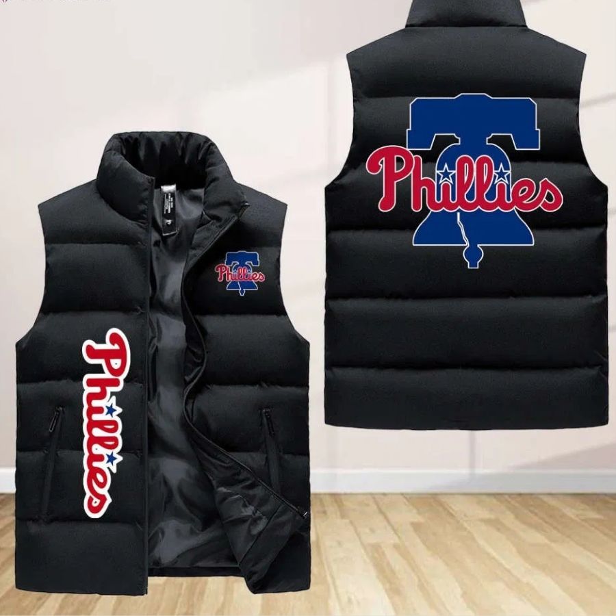 Philadelphia Phillies Sleeveless Puffer Jacket Custom For Fans Gifts