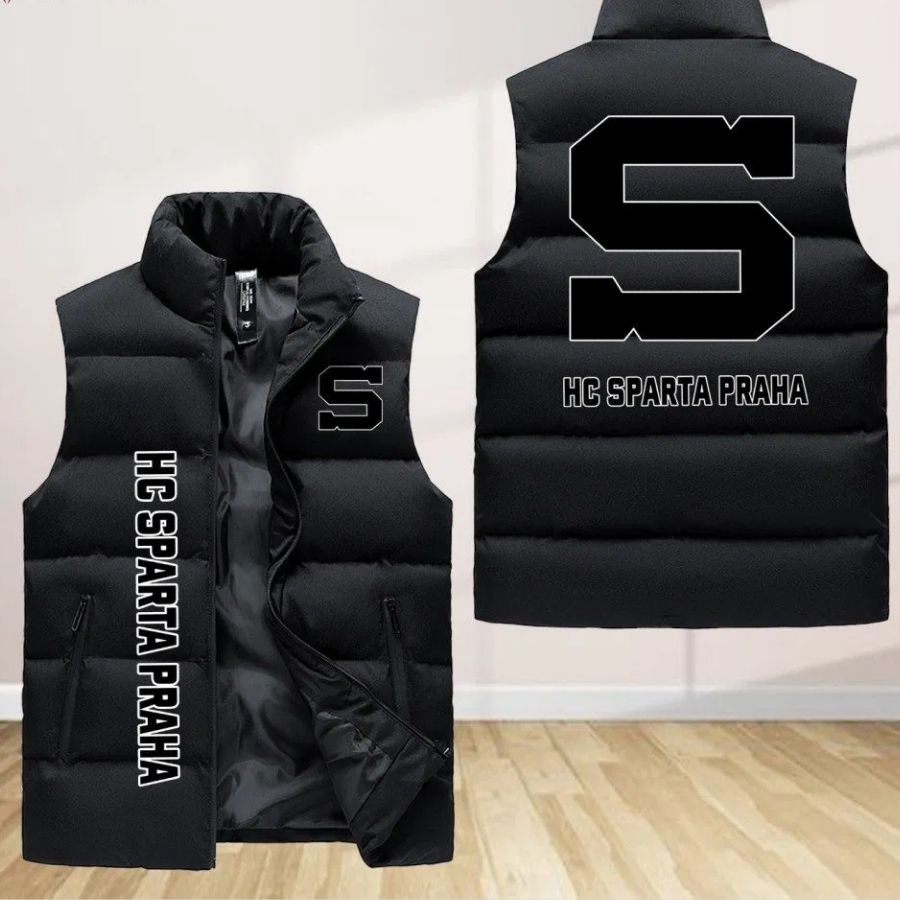 Hc Sparta Praha Sleeveless Puffer Jacket Custom For Fans Gifts