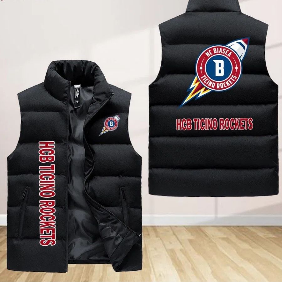 Hcb Ticino Rockets Sleeveless Puffer Jacket Custom For Fans Gifts