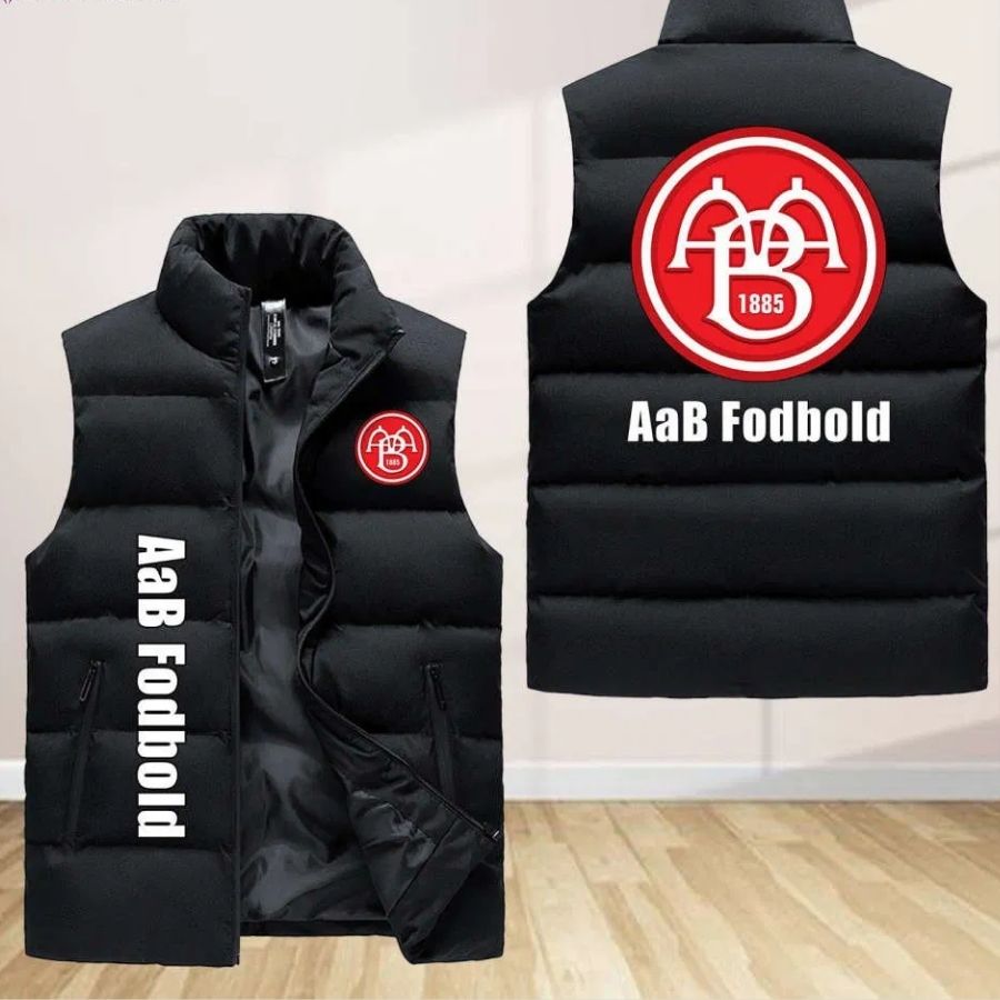 Aab Fodbold Sleeveless Puffer Jacket Custom For Fans Gifts