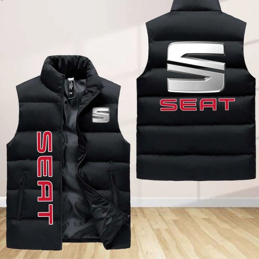 Seat Sleeveless Puffer Jacket Custom For Fans Gifts