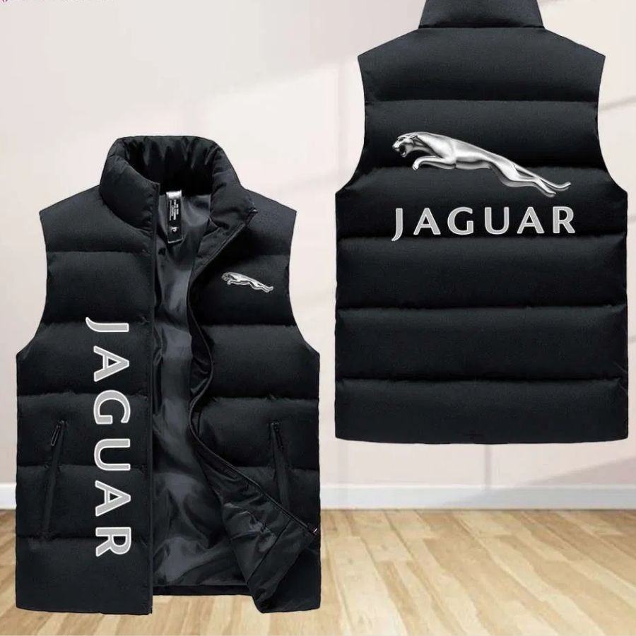 Jaguar Sleeveless Puffer Jacket Custom For Fans Gifts