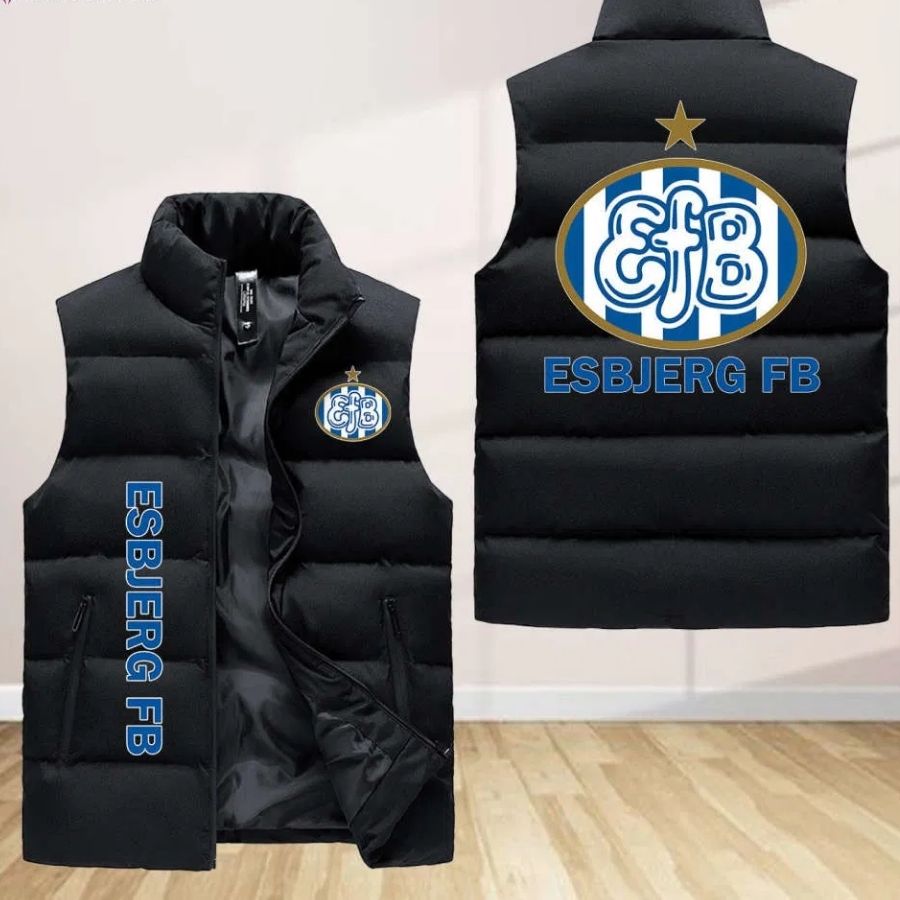Esbjerg Fb Sleeveless Puffer Jacket Custom For Fans Gifts