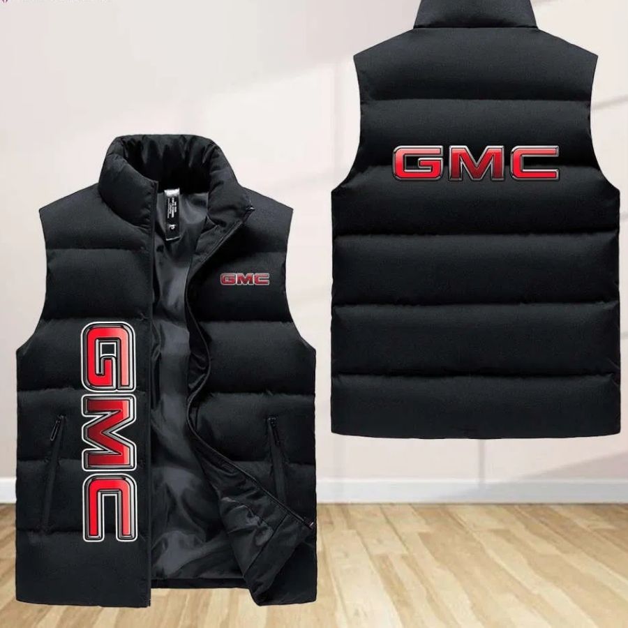 Gmc Sleeveless Puffer Jacket Custom For Fans Gifts