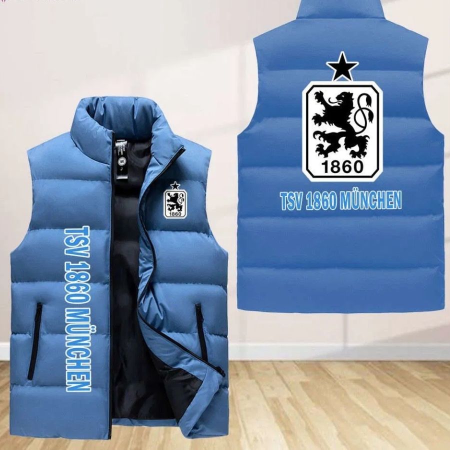 1860 Munich Sleeveless Puffer Jacket Custom For Fans Gifts