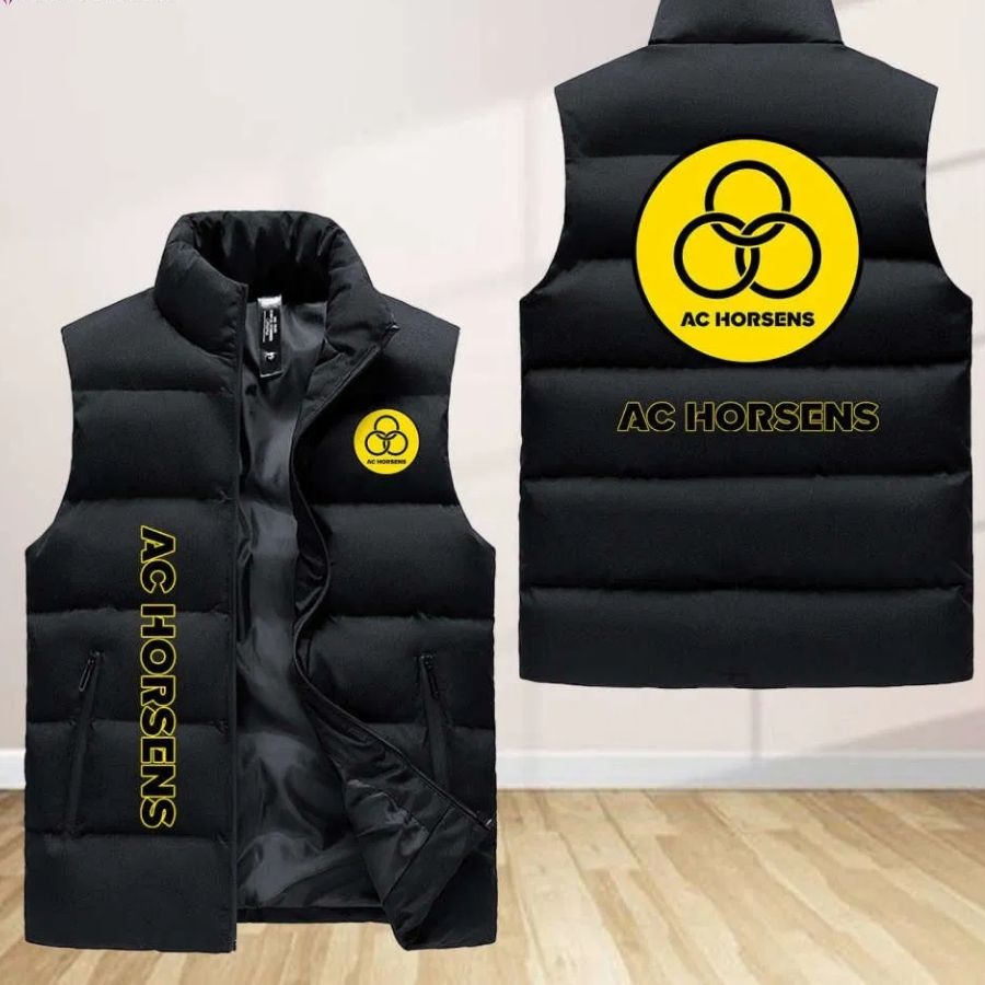 Ac Horsens Sleeveless Puffer Jacket Custom For Fans Gifts