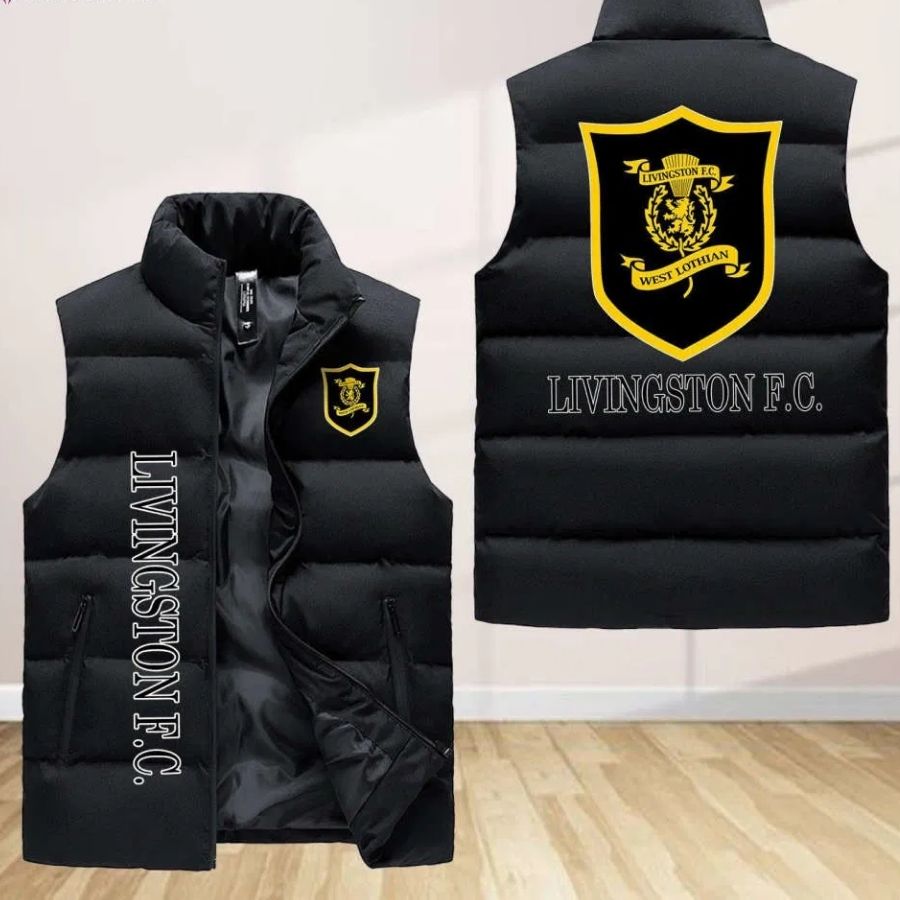 Livingston F.C Sleeveless Puffer Jacket Custom For Fans Gifts