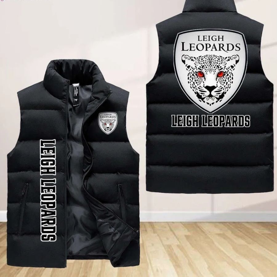 Leigh Leopards Sleeveless Puffer Jacket Custom For Fans Gifts