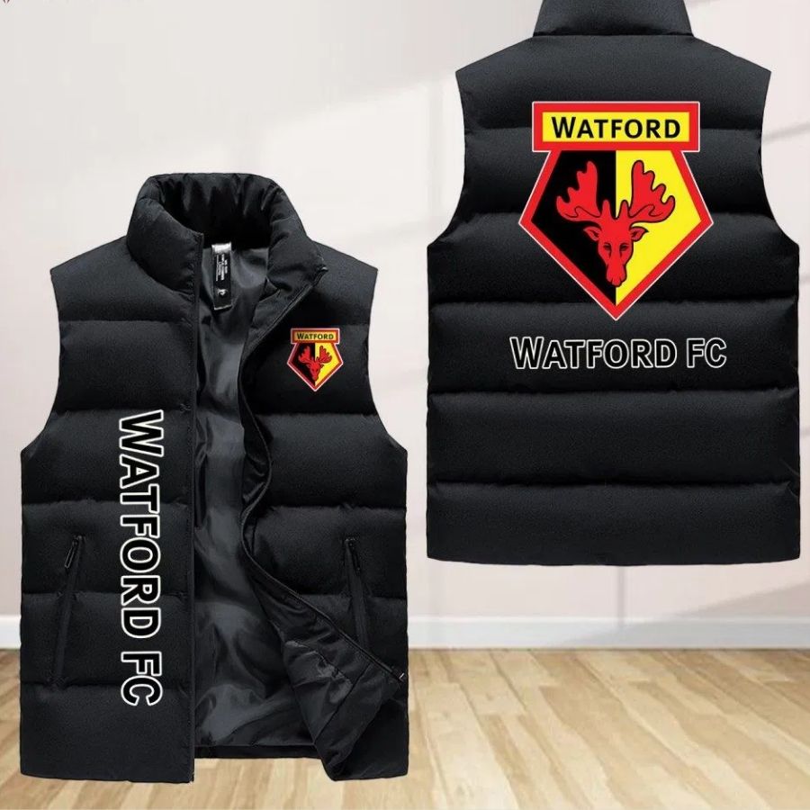 Watford Sleeveless Puffer Jacket Custom For Fans Gifts