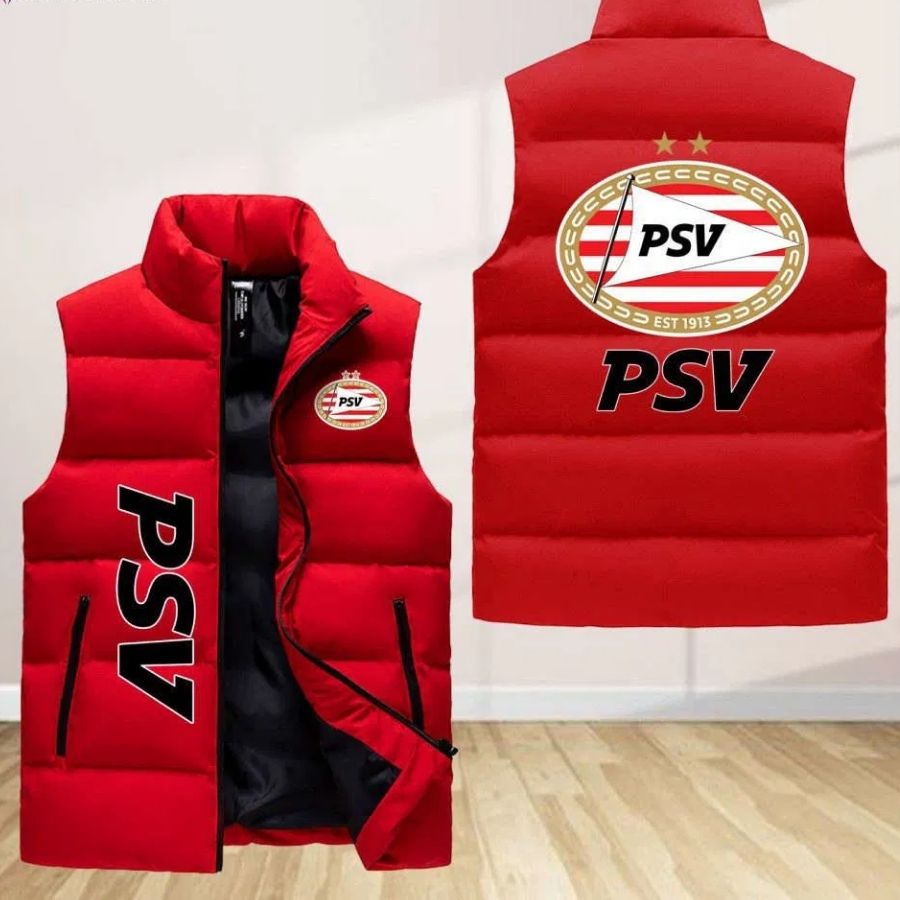 Psv Eindhoven Sleeveless Puffer Jacket Custom For Fans Gifts