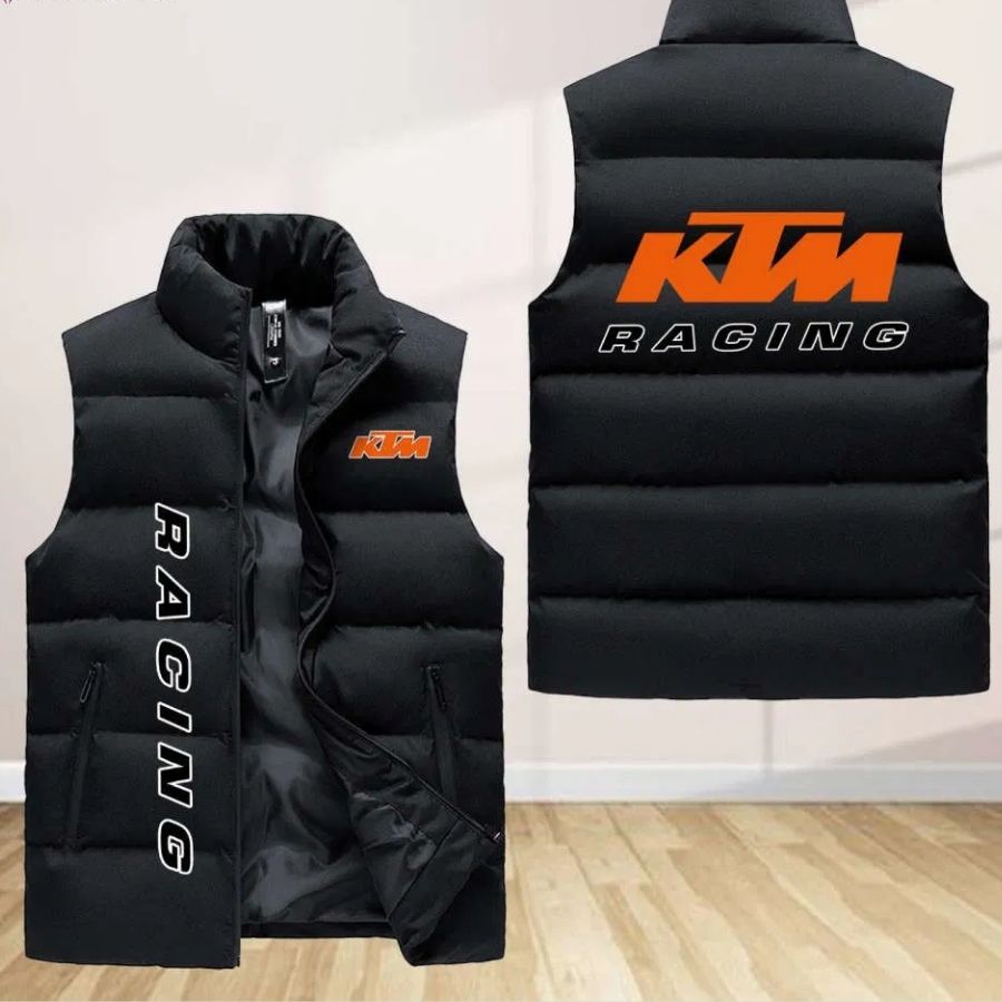 Ktm Sleeveless Puffer Jacket Custom For Fans Gifts