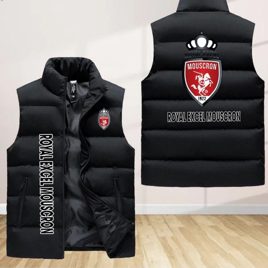 Royal Excel Mouscron Sleeveless Puffer Jacket Custom For Fans Gifts