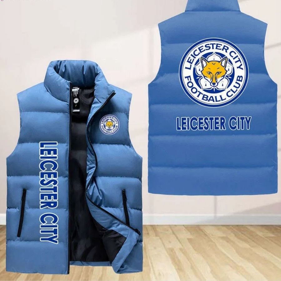 Leicester City F.C Sleeveless Puffer Jacket Custom For Fans Gifts