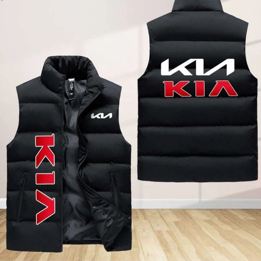 Kia Sleeveless Puffer Jacket Custom For Fans Gifts