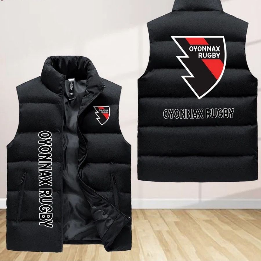 Us Oyonnax Rugby Sleeveless Puffer Jacket Custom For Fans Gifts