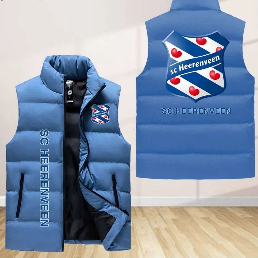 Sc Heerenveen Sleeveless Puffer Jacket Custom For Fans Gifts