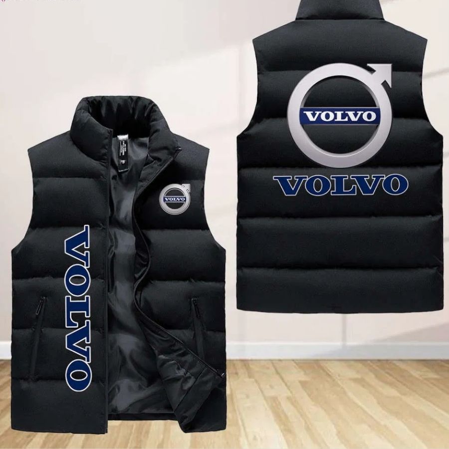 Volvo Sleeveless Puffer Jacket Custom For Fans Gifts