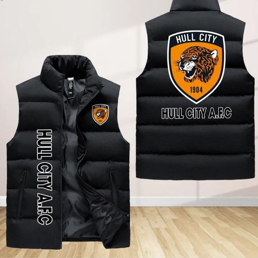 Hull City Sleeveless Puffer Jacket Custom For Fans Gifts