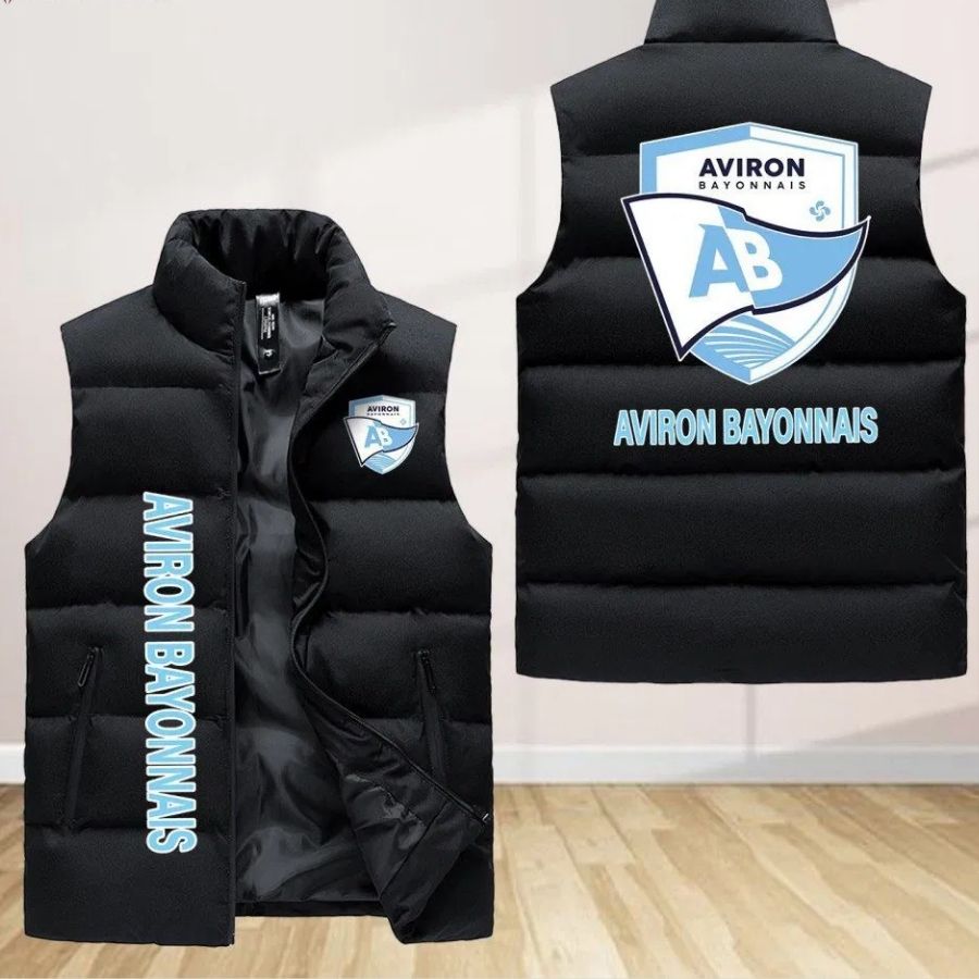 Aviron Bayonnais Sleeveless Puffer Jacket Custom For Fans Gifts