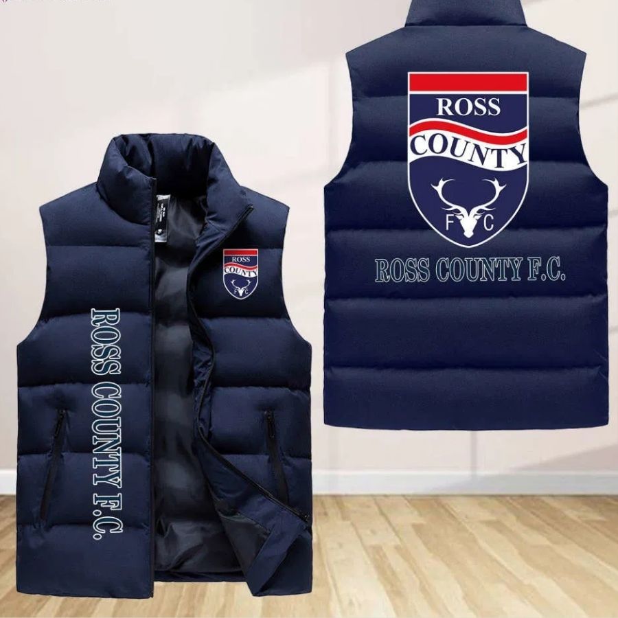 Ross County Sleeveless Puffer Jacket Custom For Fans Gifts