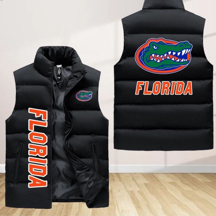 Florida Gators Sleeveless Puffer Jacket Custom For Fans Gifts