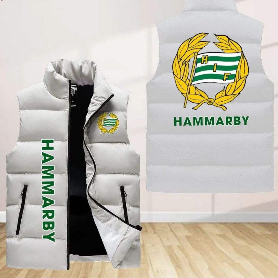 Hammarby Fotboll Sleeveless Puffer Jacket Custom For Fans Gifts