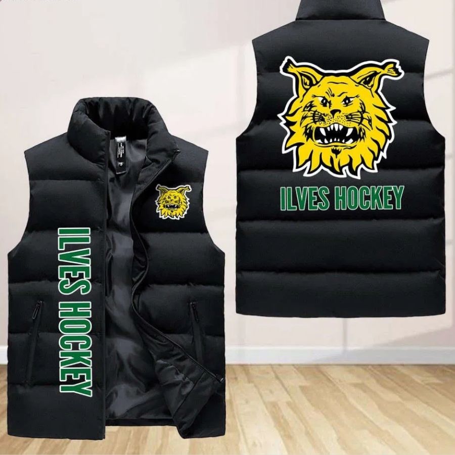 Ilves Hockey Sleeveless Puffer Jacket Custom For Fans Gifts