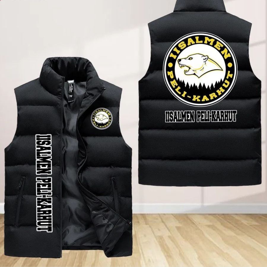Iisalmen Peli Karhut Sleeveless Puffer Jacket Custom For Fans Gifts