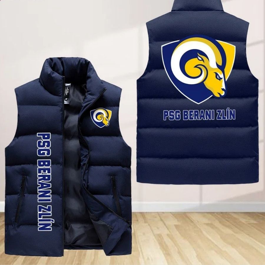 Psg Berani Zlin Sleeveless Puffer Jacket Custom For Fans Gifts