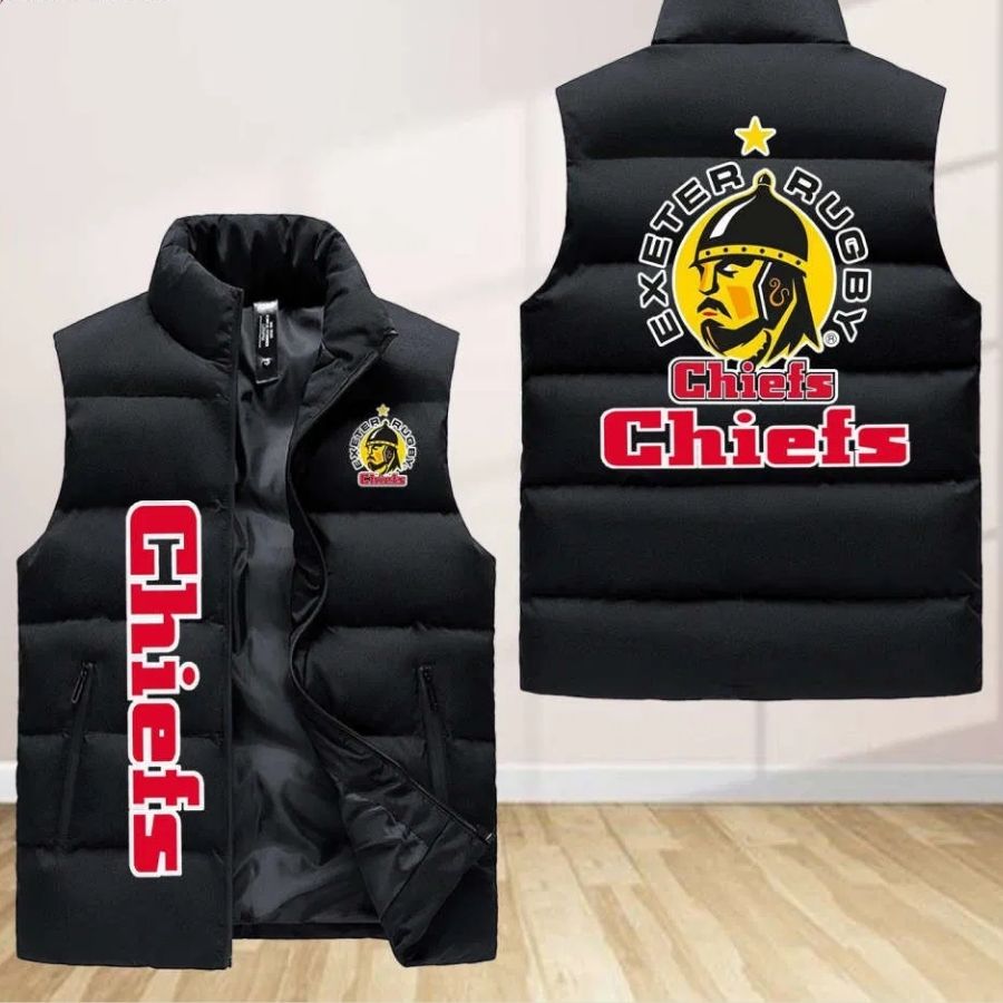Exeter Chiefs Sleeveless Puffer Jacket Custom For Fans Gifts