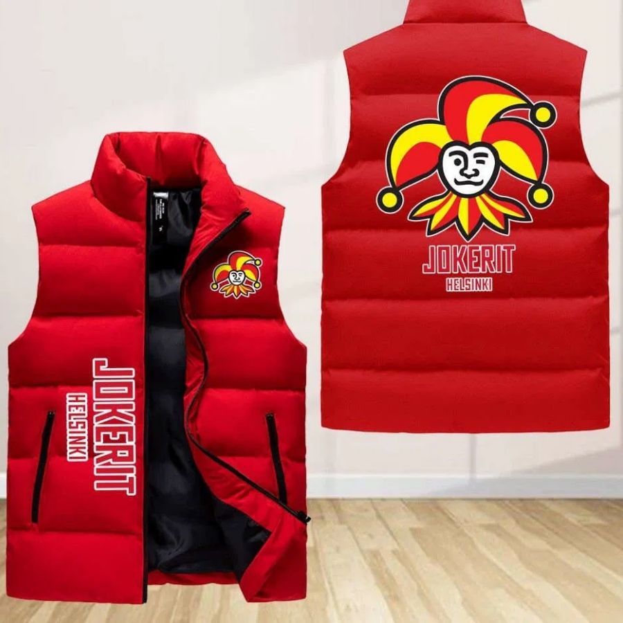 Helsingin Jokerit Sleeveless Puffer Jacket Custom For Fans Gifts