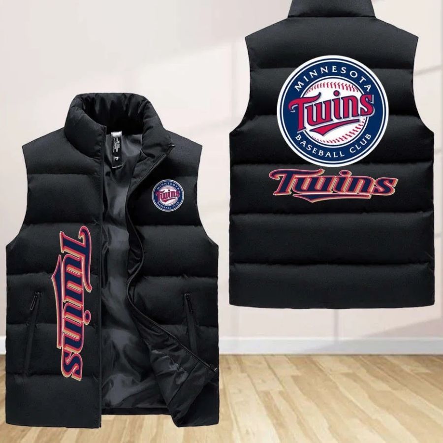 Minnesota Twins Sleeveless Puffer Jacket Custom For Fans Gifts