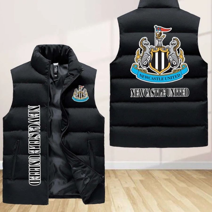 Newcastle United F.C Sleeveless Puffer Jacket Custom For Fans Gifts