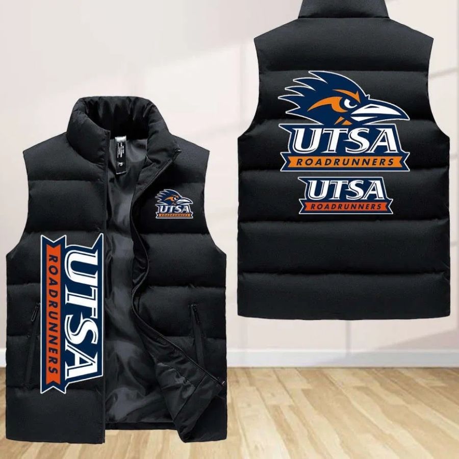 Utsa Roadrunners Sleeveless Puffer Jacket Custom For Fans Gifts