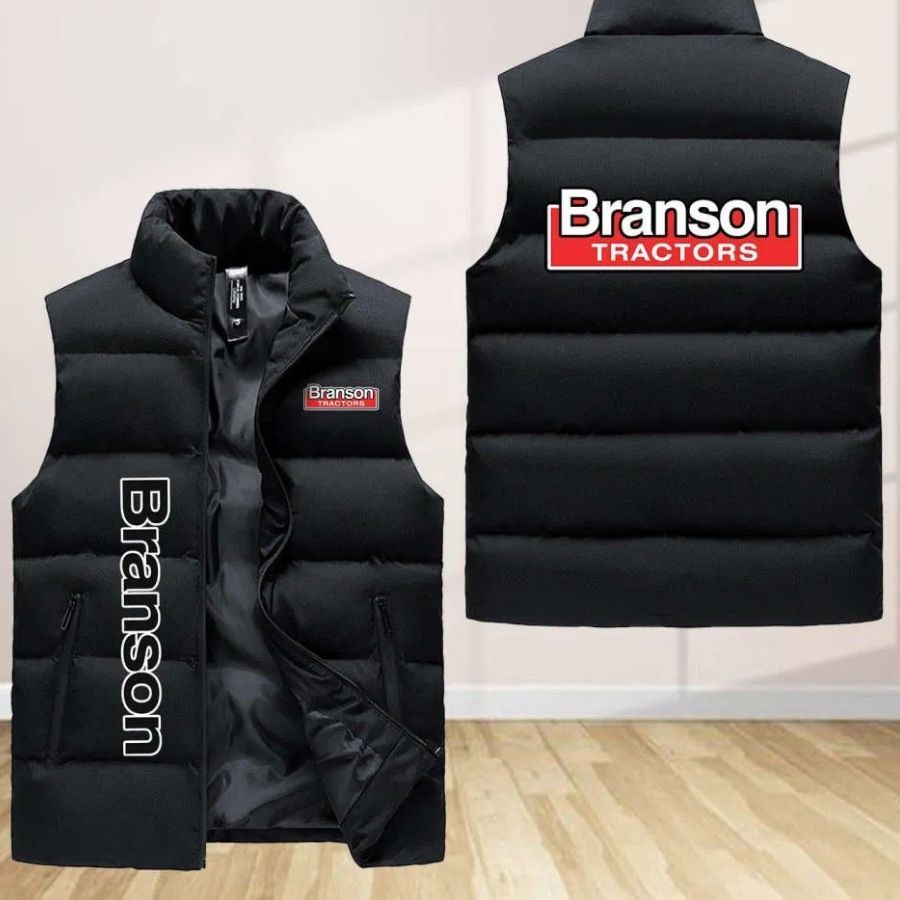 Branson Tractors Sleeveless Puffer Jacket Custom For Fans Gifts