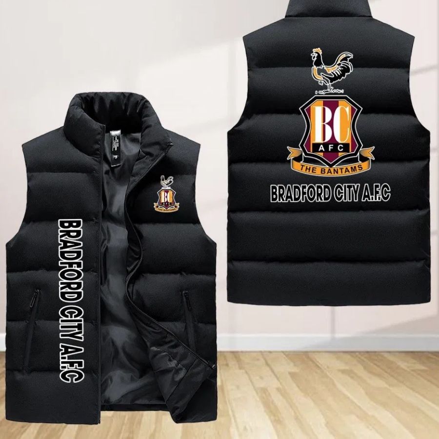 Bradford City Sleeveless Puffer Jacket Custom For Fans Gifts