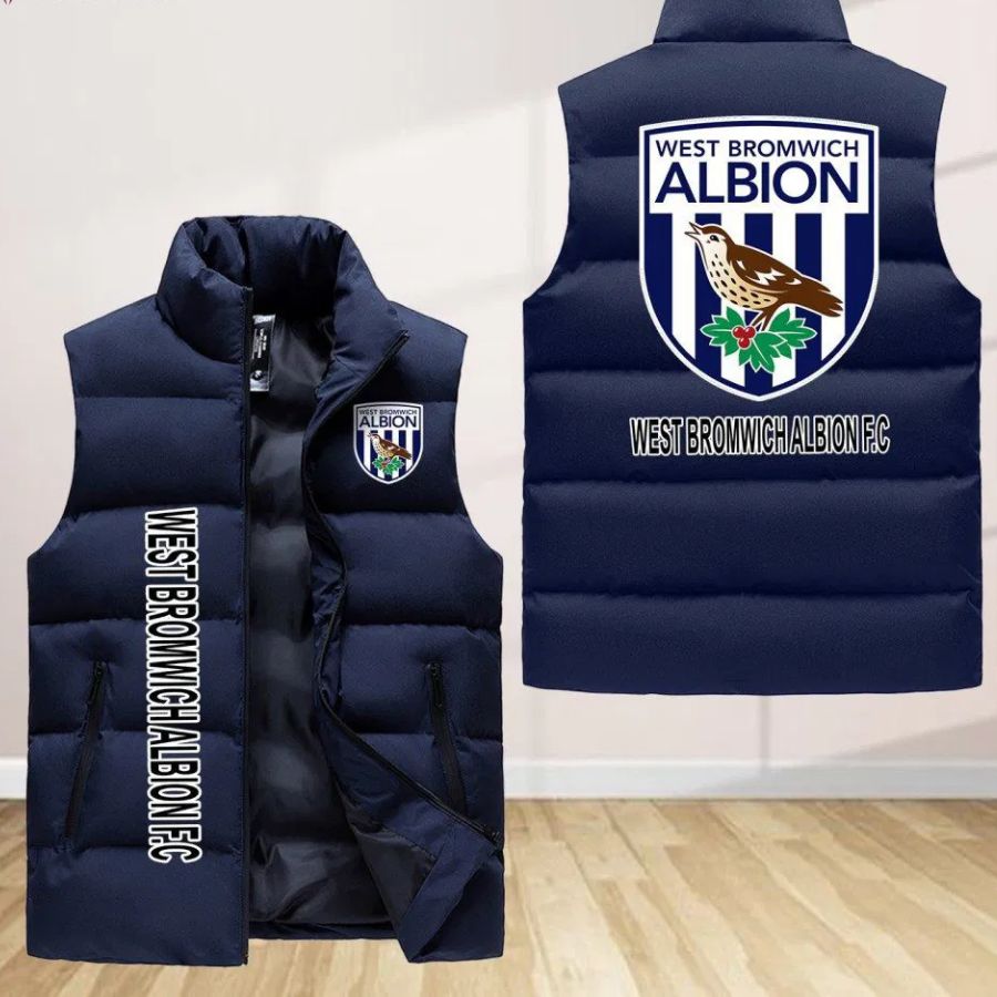 West Bromwich Albion F.C Sleeveless Puffer Jacket Custom For Fans Gifts