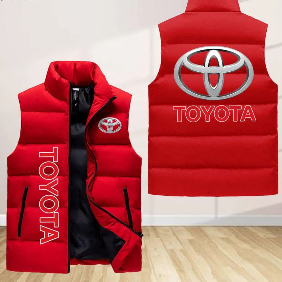 Toyota Sleeveless Puffer Jacket Custom For Fans Gifts