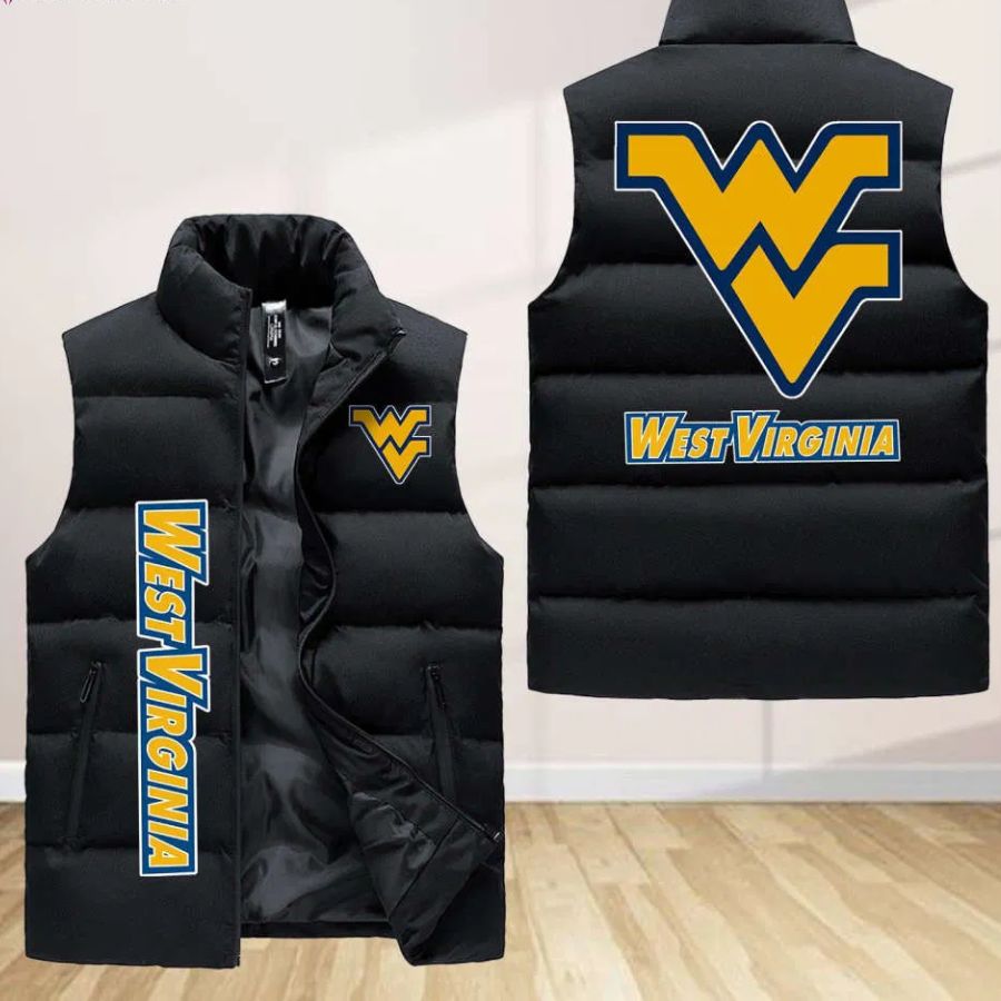 West Virginia Mountaineers Sleeveless Puffer Jacket Custom For Fans Gifts