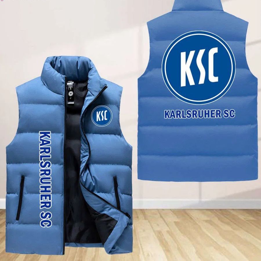 Karlsruher Sc Sleeveless Puffer Jacket Custom For Fans Gifts