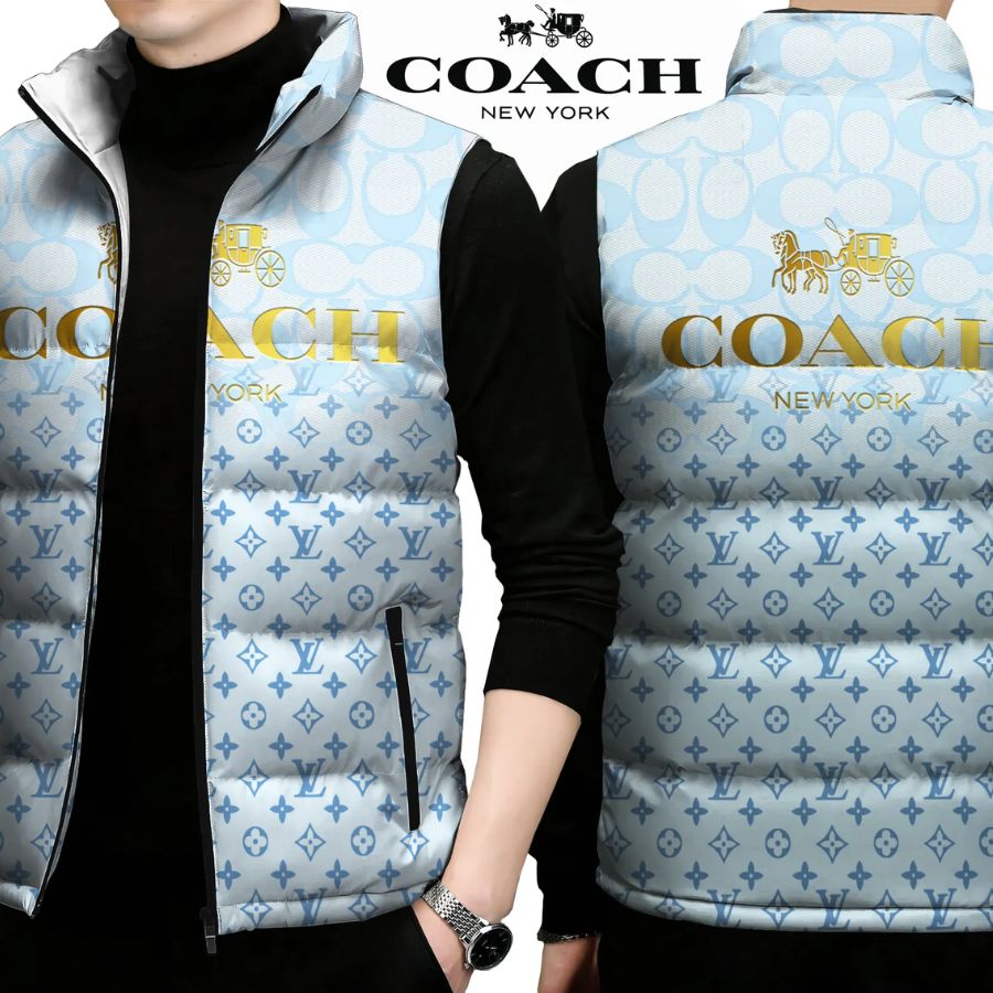 Coach Limited Edition Sleeveless Puffer Jacket For Men Women Techwear