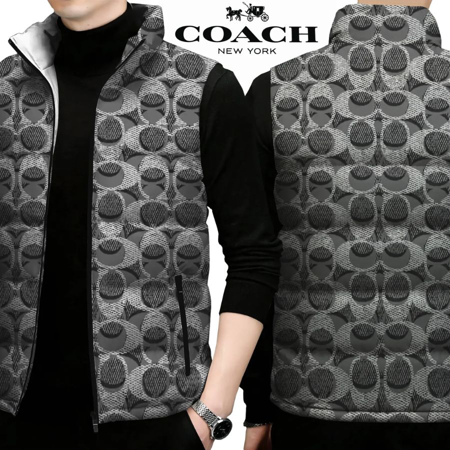 Coach Limited Edition Sleeveless Puffer Jacket For Men Women Bold Edition
