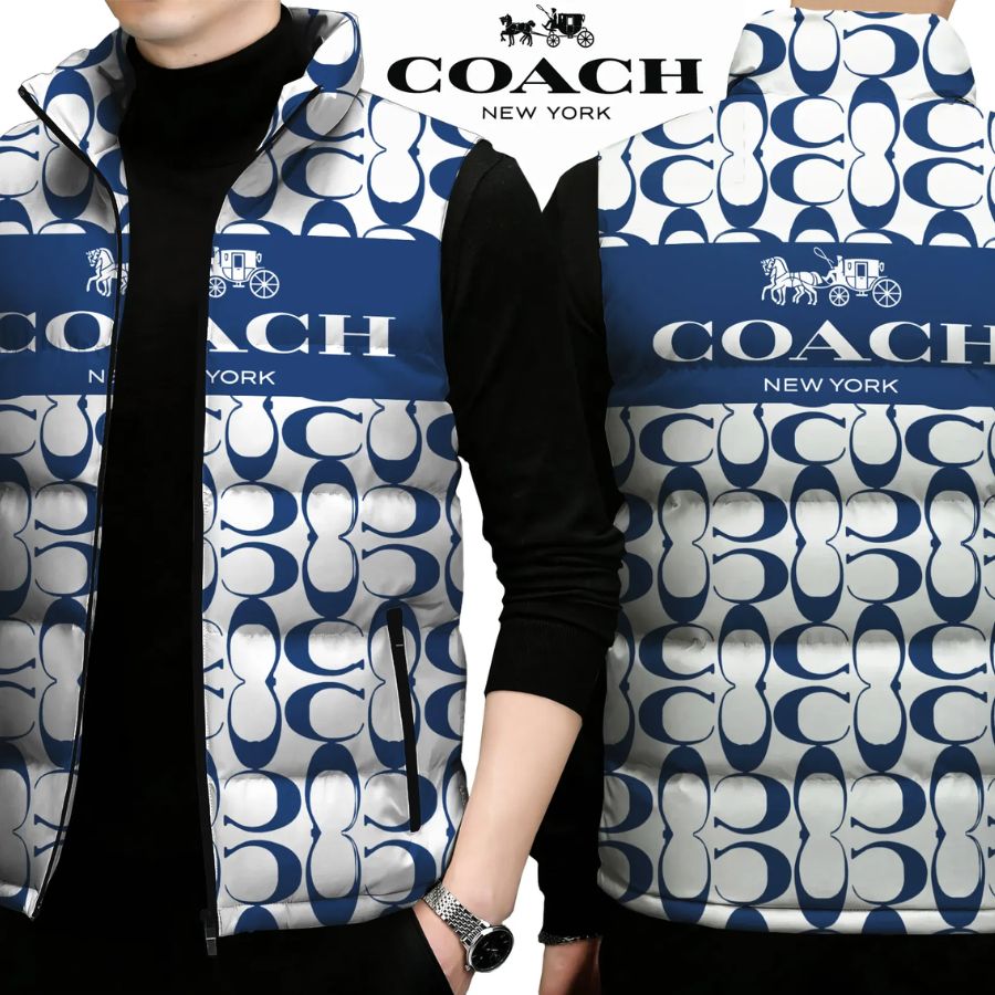 Coach Limited Edition Sleeveless Puffer Jacket For Men Women Travel Ready