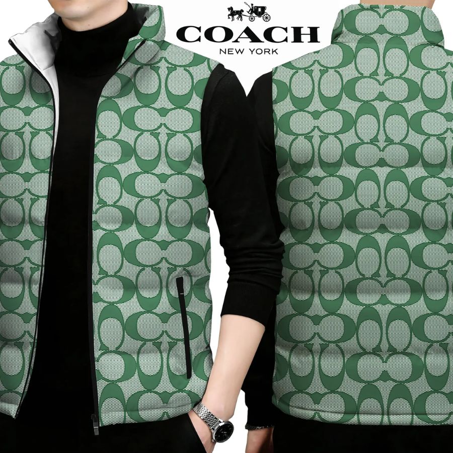 Coach Limited Edition Sleeveless Puffer Jacket For Men Women Active Series