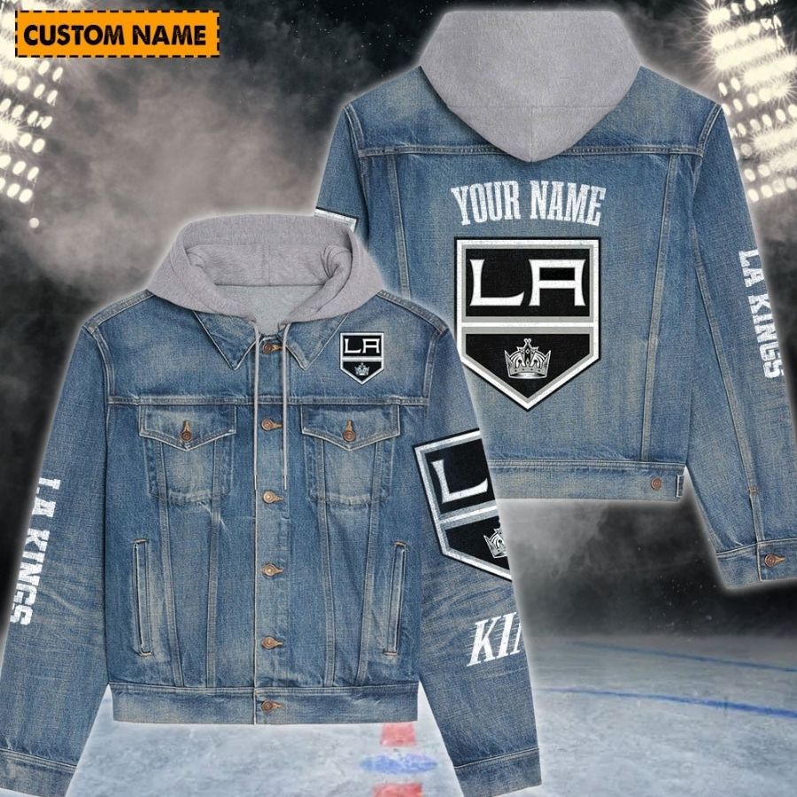 Los Angeles Kings New Personalized Hooded Denim Jacket For Fans
