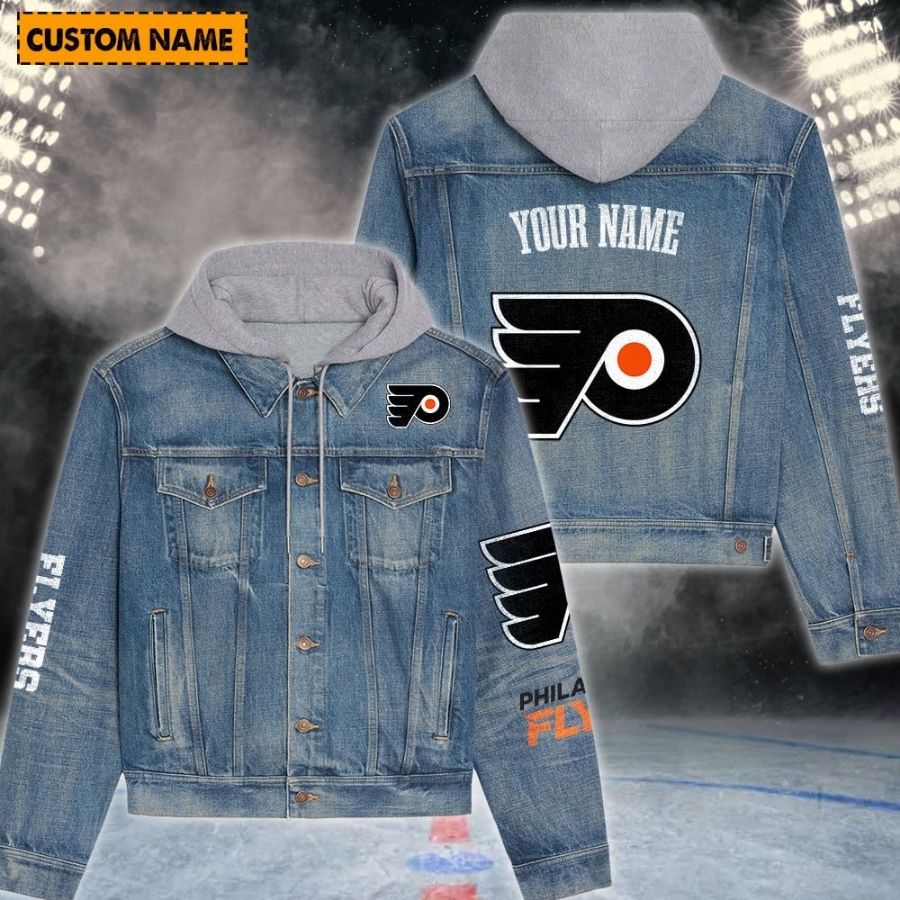 Philadelphia Flyers New Personalized Hooded Denim Jacket For Fans