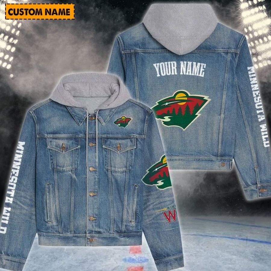 Minnesota Wild New Personalized Hooded Denim Jacket For Fans